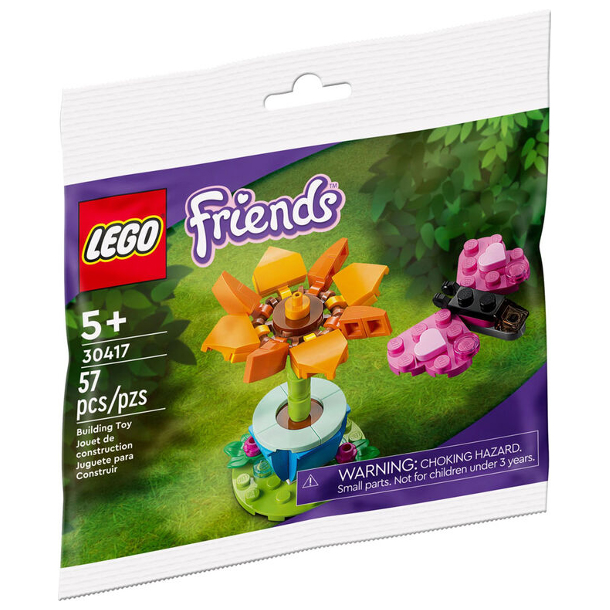 Haveblomst og sommerfugl (30417)
