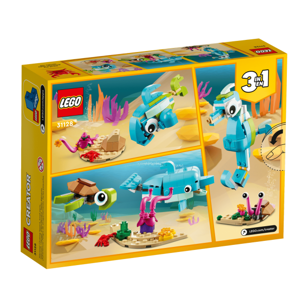 LEGO Creator 3-i-1 - Delfin og skildpadde (31128)_boxback
