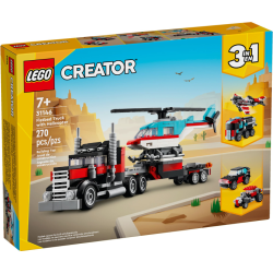 Flatbed Truck with Helicopter (31146)