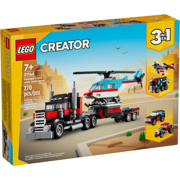 Flatbed Truck with Helicopter (31146)