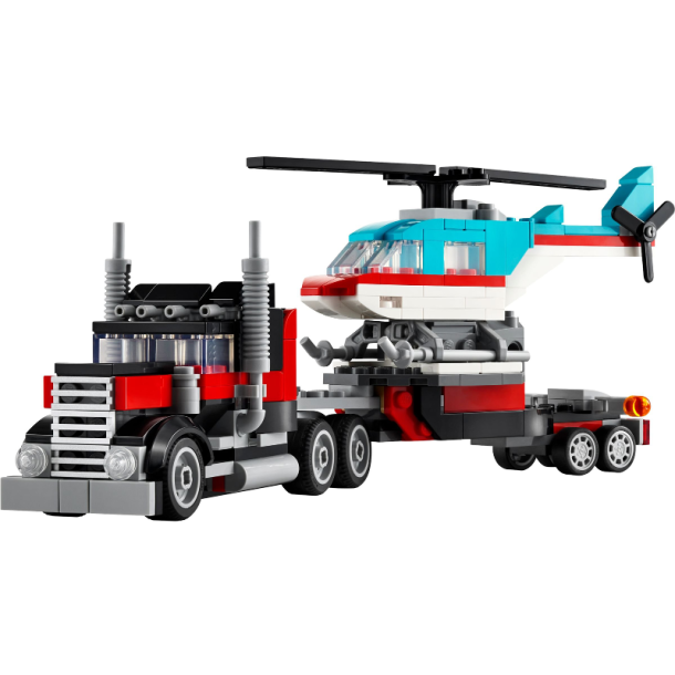 Flatbed Truck with Helicopter (31146)