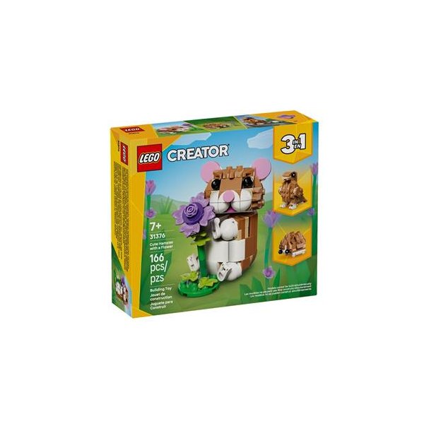 LEGO Creator 3-i-1 - S�d hamster med blomst (31376)_boxfront