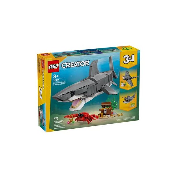 LEGO Creator 3-i-1 - Farlig haj med skattekiste (31381)_boxfront