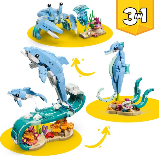 LEGO Creator 3-i-1 - Havdyr: Smukke delfiner (31385)