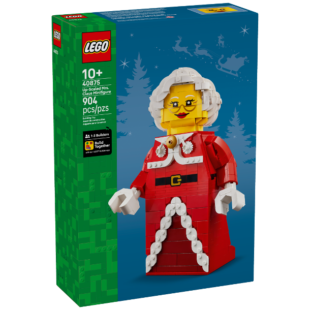Opskaleret minifigur af julemandens kone (40875)