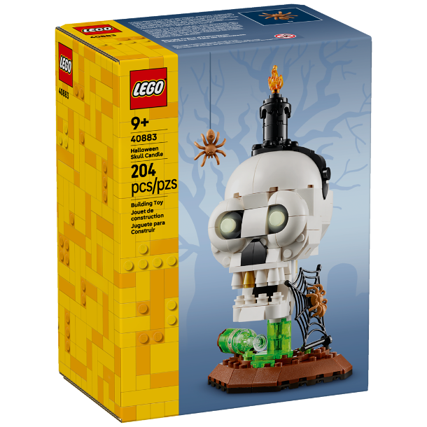 Halloween-kranie med lys (40883)