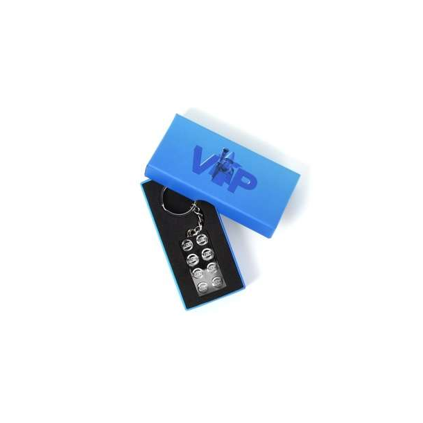 VIP krom s�lv metal 2 x 4 plade n�glering (5006330)