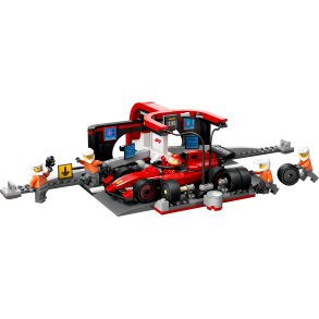 F1-pitstop og pitcrew med Ferrari-bil (60443)