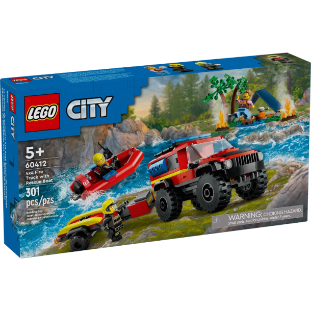 4x4 Fire Truck with Rescue Boat (60412)