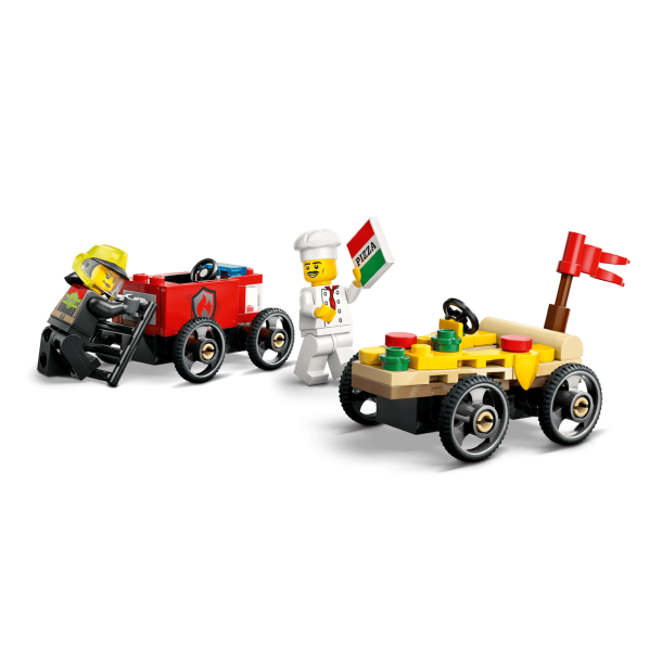 LEGO City - Racerbilpakke &ndash; pizzabil mod brandbil (60458)