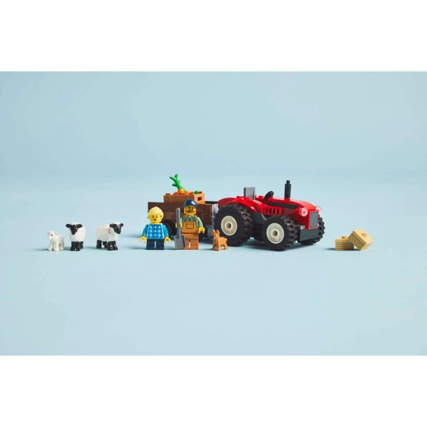 LEGO City - R�d traktor med anh�nger og f�r (60461)