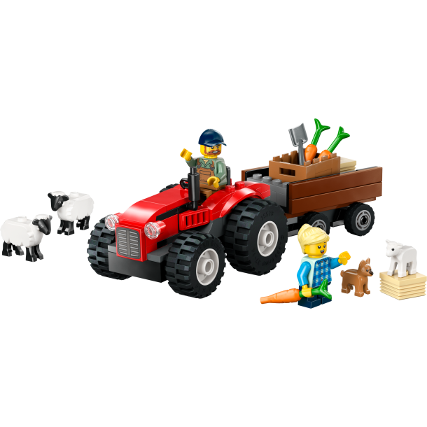 Rd traktor med anhnger og fr (60461)