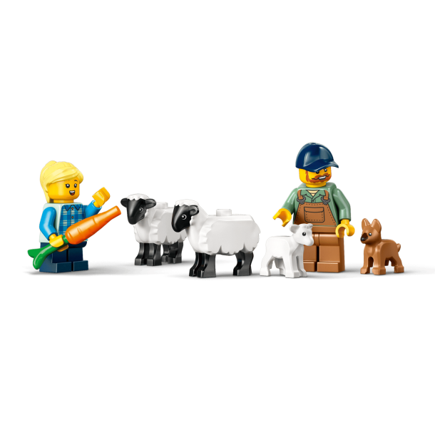 LEGO City - R�d traktor med anh�nger og f�r (60461)