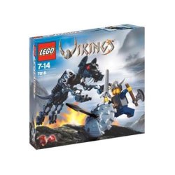 Viking Warrior Challenges the Fenris Wolf (7015)