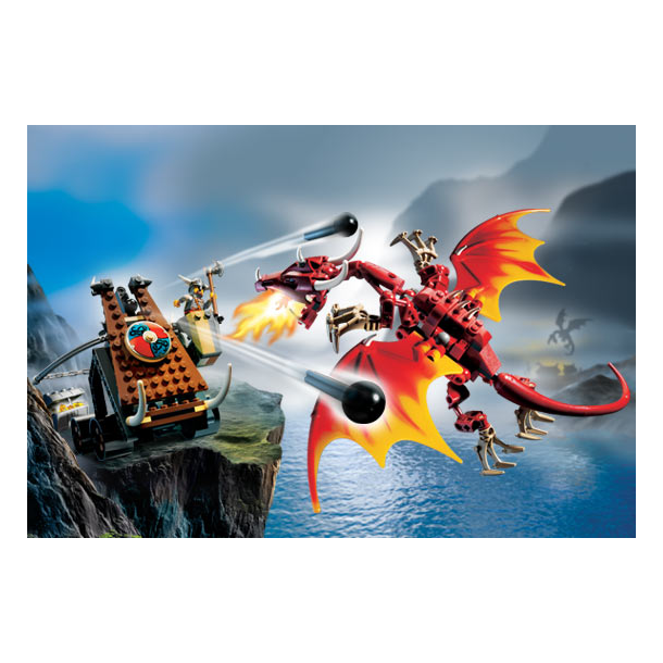 Viking Catapult versus the Nidhogg Dragon (7017)