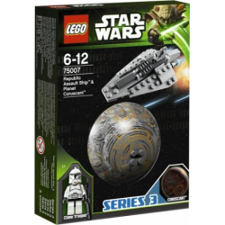 Republic Assault Ship &amp; Planet Coruscant (75007)