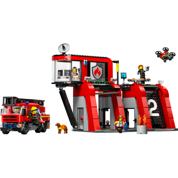 Brandstation med brandbil (60414)