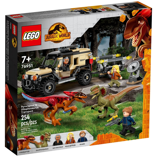 Pyroraptor og Dilophosaurus-transport (76951)