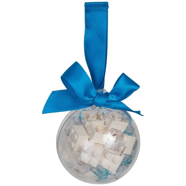 Holiday Ornament /Julekugle med hvide klodser (851358)