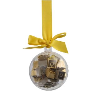 Holiday Ornament / Bauble with Gold Bricks (853345)