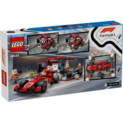 F1-pitstop og pitcrew med Ferrari-bil (60443)