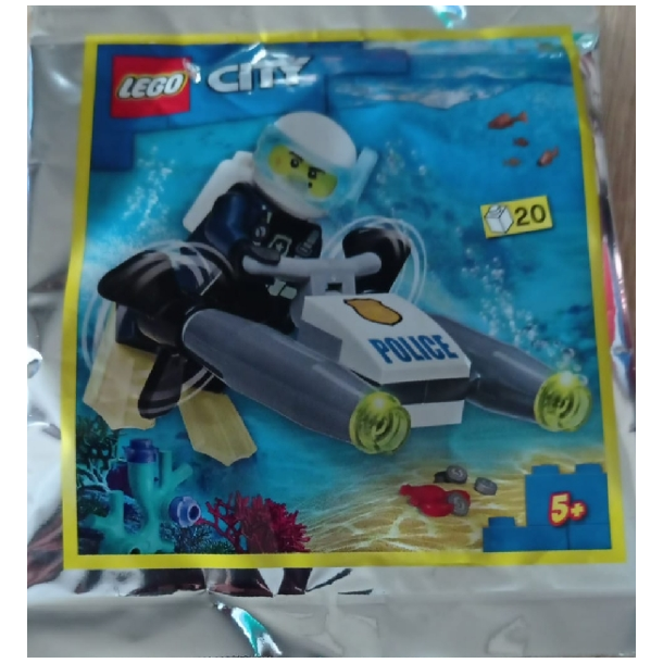Police Diver with Underwater Scooter Foilpack (952208)