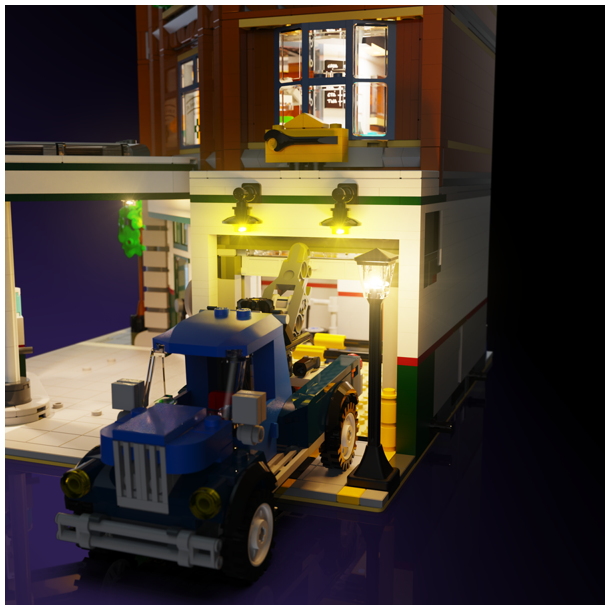 LMB 2.0 Light Kit for LEGO Corner Garage #10264