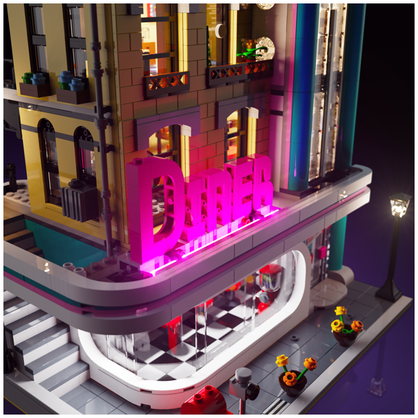 LMB 2.0 Light Kit for LEGO Downtown Diner #10260