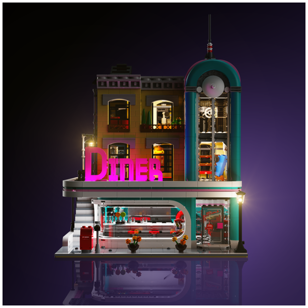 LMB 2.0 Light Kit for LEGO Downtown Diner #10260