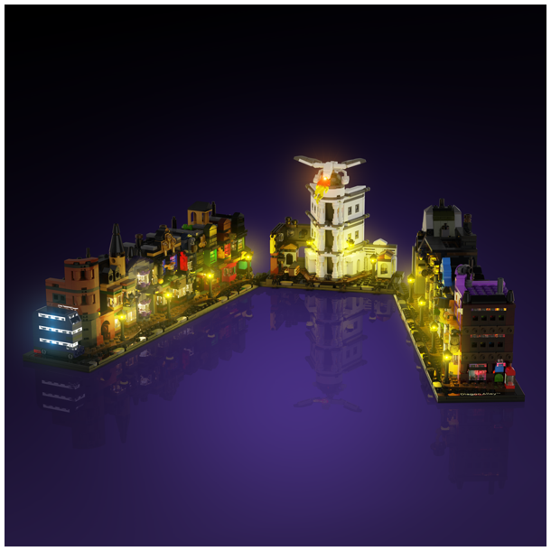 LMB 2.0 Light Kit for LEGO Diagon Alley Wizarding Shops #76444