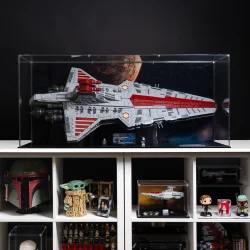 Display case for Venator-Class Republic Attack Cruiser (75367) - Angled