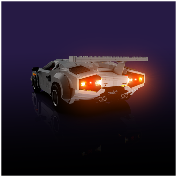 LMB 2.0 Light Kit for LEGO Lamborghini Countach 5000 Quattrovalvole #10337