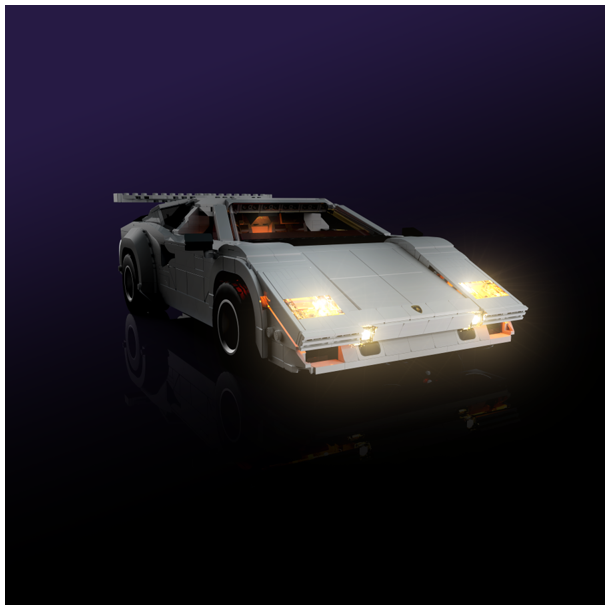 LMB 2.0 Light Kit for LEGO Lamborghini Countach 5000 Quattrovalvole #10337