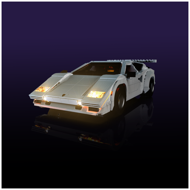 LMB 2.0 Light Kit for LEGO Lamborghini Countach 5000 Quattrovalvole #10337