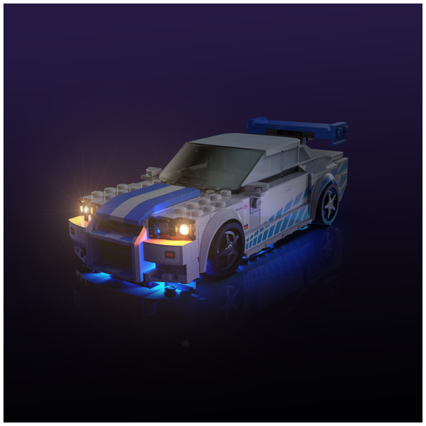 LMB 2.0 Light Kit for LEGO 2 Fast 2 Furious Nissan Skyline GT-R (R34) #76917