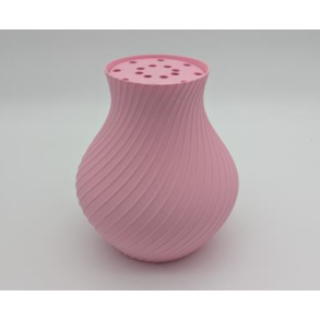 Blomstervase med indsats - Lav/Bred Matte Skaura Pink (BV_001_P)