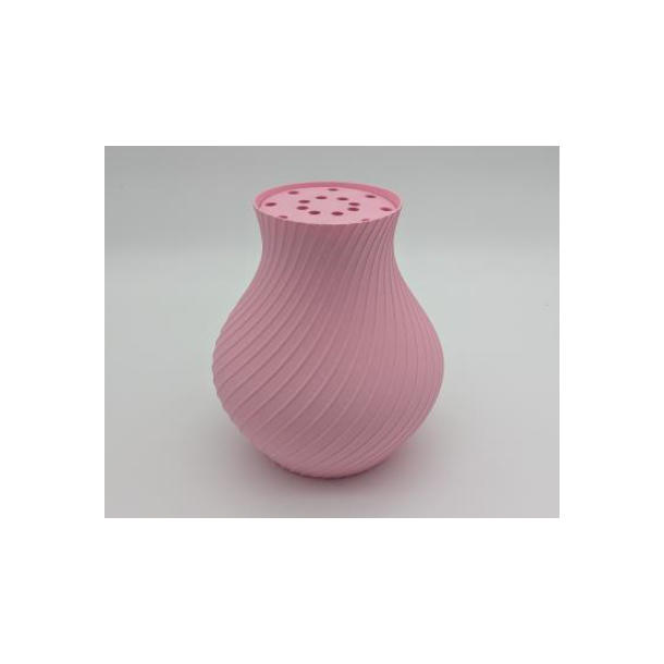 Blomstervase med indsats - Bred Matte Skaura Pink (BV_001_P)