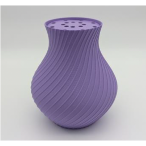 Blomstervase med indsats - Lav/Bred Matte Lilac Purple (BV_001_L)