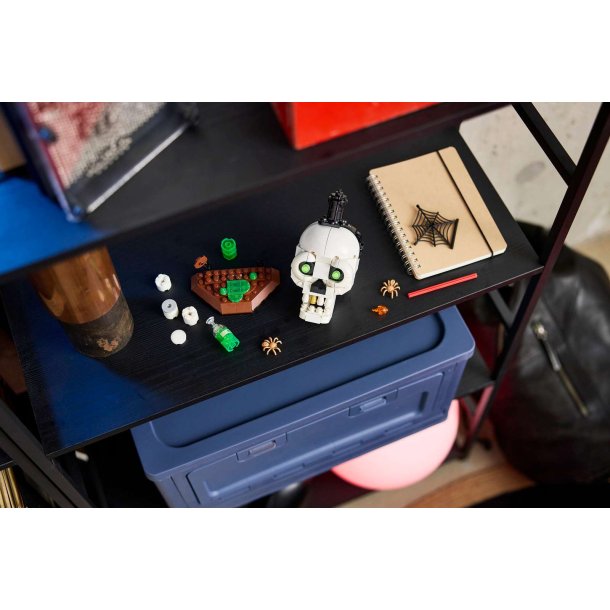 Halloween-kranie med lys (40883)