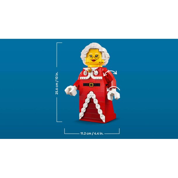 Opskaleret minifigur af julemandens kone (40875)