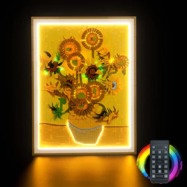 Lyskit til #31215 Vincent van Gogh Solsikker - REMOTE CONTROLLED (GC979)