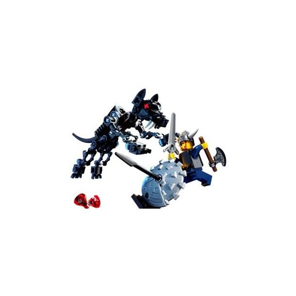 Viking Warrior Challenges the Fenris Wolf (7015)