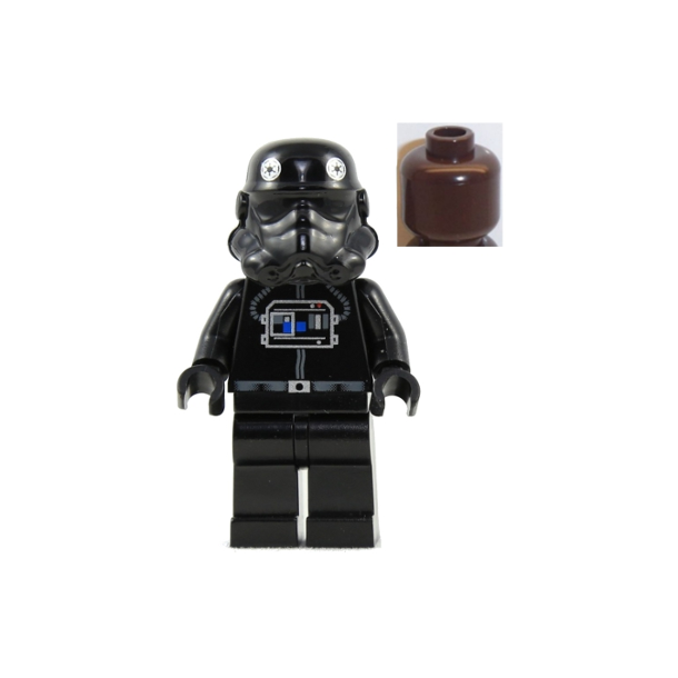 Imperial TIE Fighter Pilot - Brown Head (SW0035)